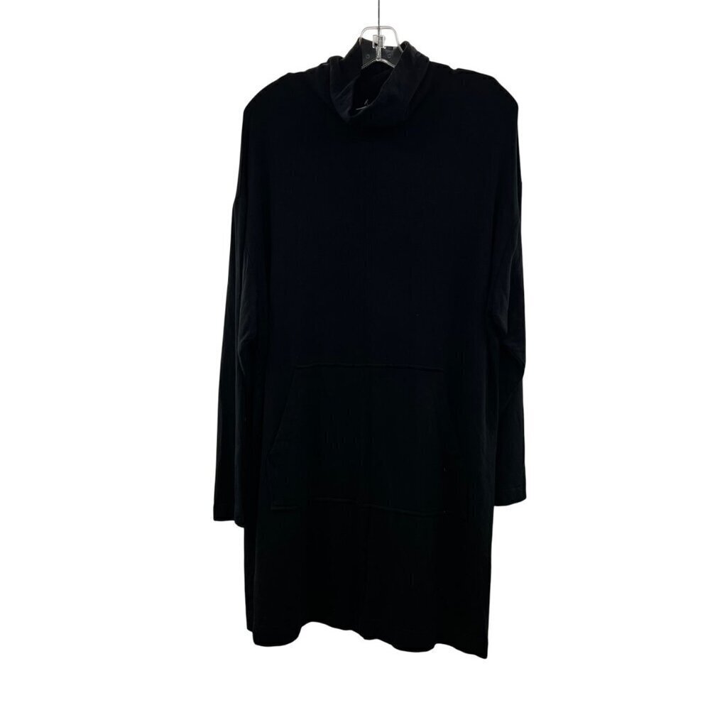 Prologue Shift Dress Women's Size XL Black Mock Neck Long Sleeve Knee Length